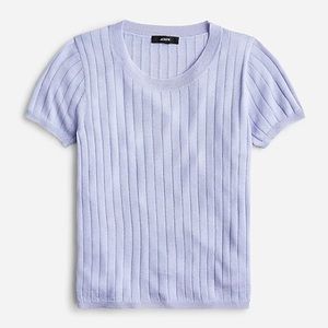 J. Crew Silk-cashmere cropped T-shirt